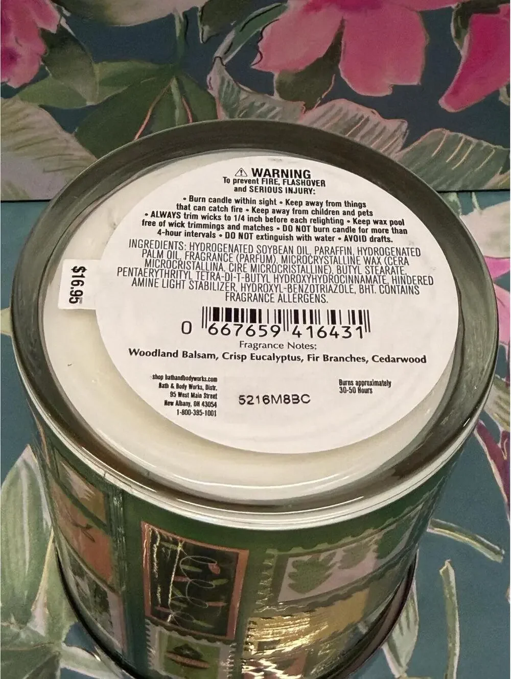 Bath & Body Works Fresh Balsam Soy Wax Blend Candle 8 oz